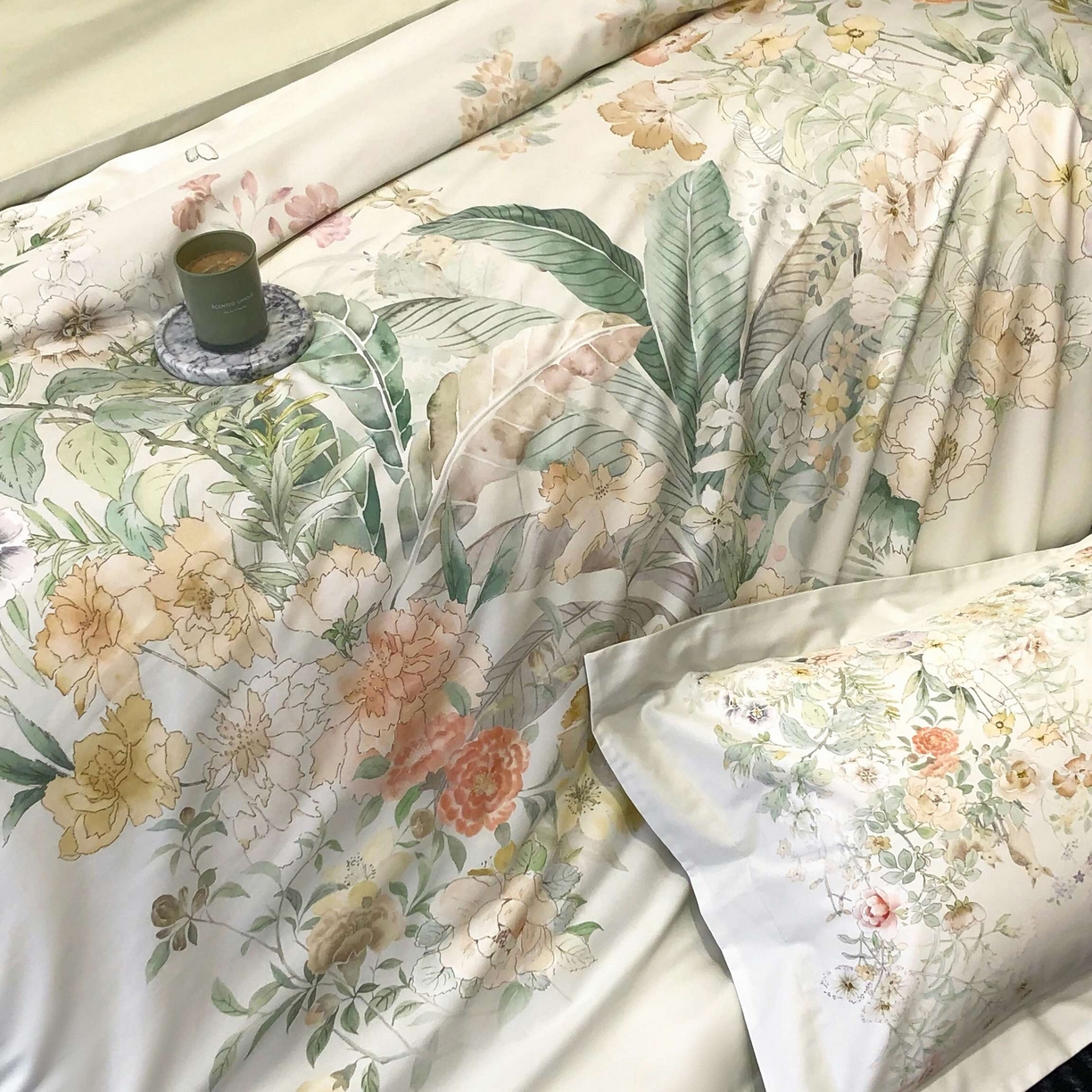 91家纺网 家纺一手货源 找家纺 （总）2025新款高支高密长绒棉大版数码印花双拼系列四件套【券后不低于388】