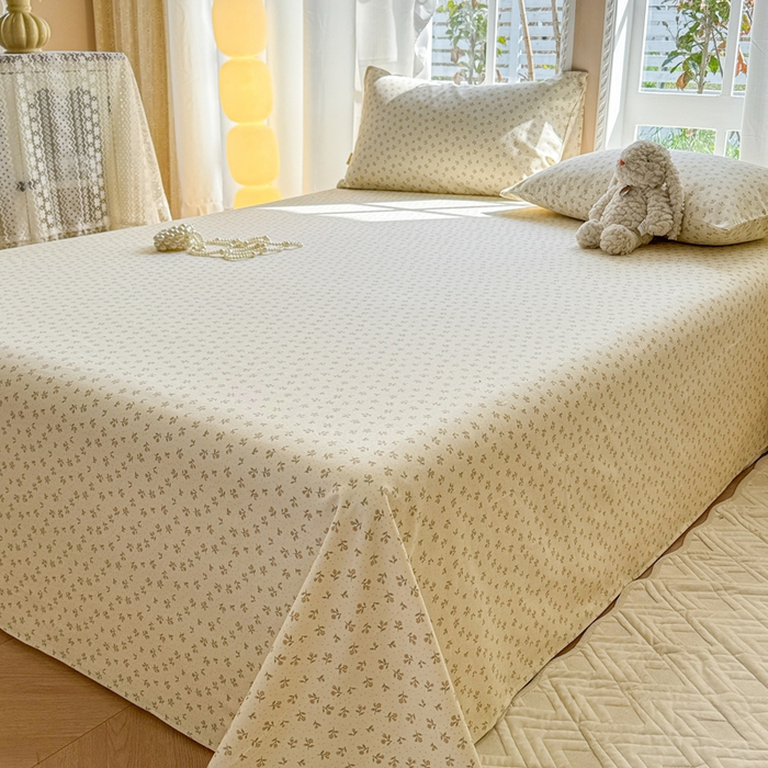 91家纺网 家纺一手货源 找家纺 吉象家纺 2025新款老粗布三件套-床单款 星语