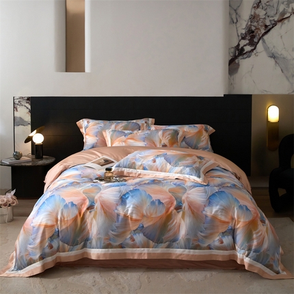 91家纺网 家纺一手货源 找家纺 （总）宏羽纺家纺 2025年高支高密大版数码印花春夏新品