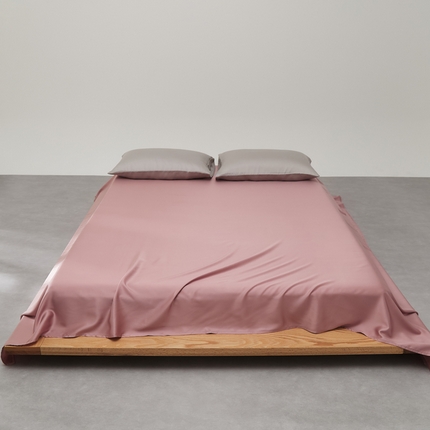 禧缘家纺（原梦想家） 2025新款60天丝简约舒适纯色单品系列-单床单 浆果粉