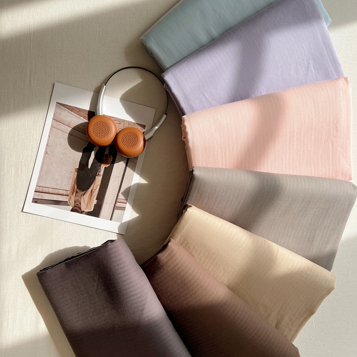 91家纺网 家纺一手货源 找家纺 蜜宿 2025新款A类全棉人字纹床单 组合图