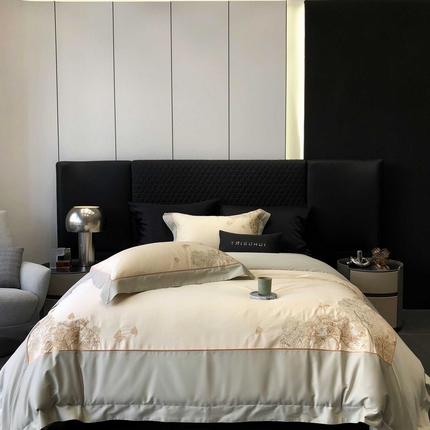 太古汇家居 2025年长绒棉高定绣花四件套-“春日来信”系列 春日来信-琥珀绿