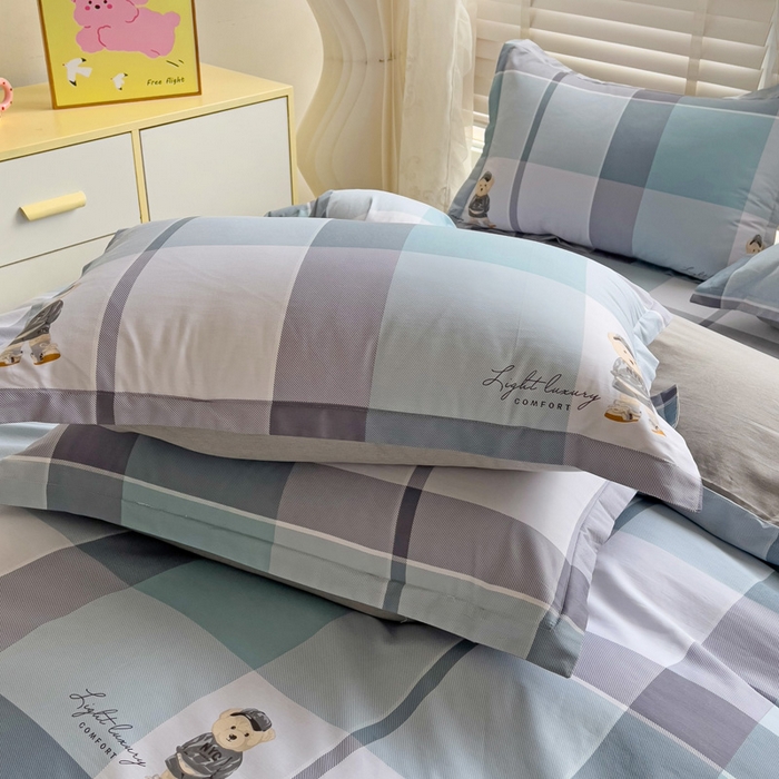 91家纺网 家纺一手货源 找家纺 依庭 2025新款全棉印花花卉款四件套单品系列-单枕套 托马斯