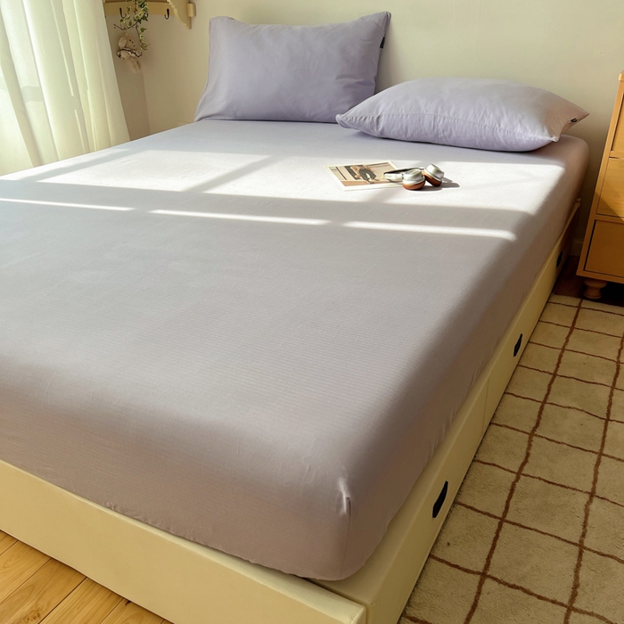 91家纺网 家纺一手货源 找家纺 （总）蜜宿 2025新款A类全棉人字纹床笠（加高）