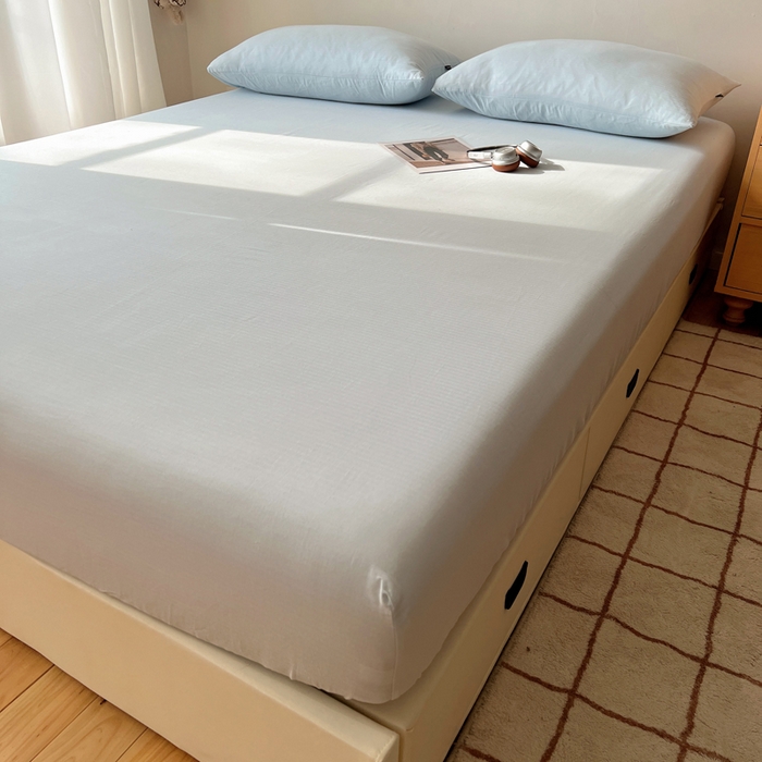 91家纺网 家纺一手货源 找家纺 蜜宿 2025新款A类全棉人字纹床笠（加高） 床笠：樱兰