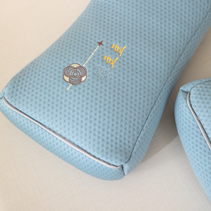 91家纺网 家纺一手货源 找家纺 织布人 2025新款荞麦枕夏季凉感豆豆枕茶叶枕夏凉荞麦枕学生成人家用硬枕 凉豆豆款-四面蓝色茶香枕