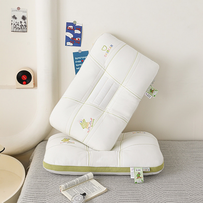 91家纺网 家纺一手货源 找家纺 （总）幸运草 2025新款恐龙满分睡眠决明子羽丝绒亲子枕芯