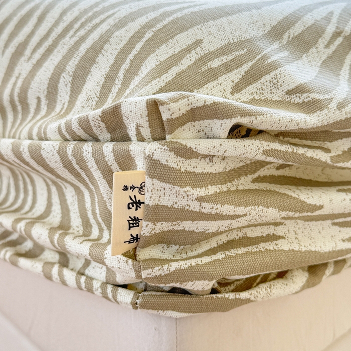 91家纺网 家纺一手货源 找家纺 2025新款老粗布三件套-床笠款 斑马纹