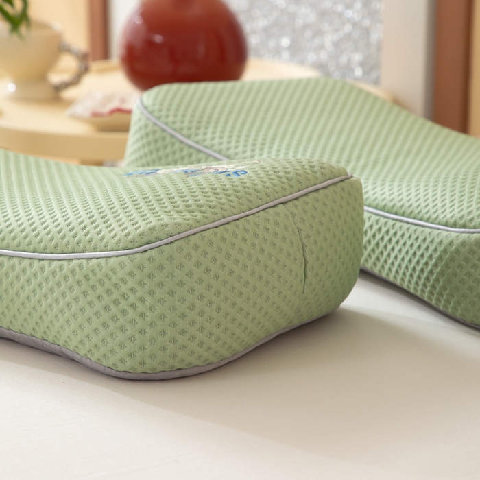 91家纺网 家纺一手货源 找家纺 织布人 2025新款荞麦枕夏季凉感豆豆枕茶叶枕夏凉荞麦枕学生成人家用硬枕 夏凉豆豆护颈椎款-立体蝴蝶绿荞麦枕