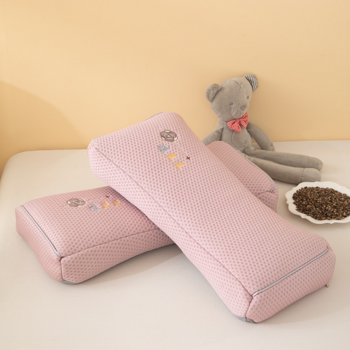 91家纺网 家纺一手货源 找家纺 织布人 2025新款荞麦枕夏季凉感豆豆枕茶叶枕夏凉荞麦枕学生成人家用硬枕 凉豆豆款-四面粉茶香枕