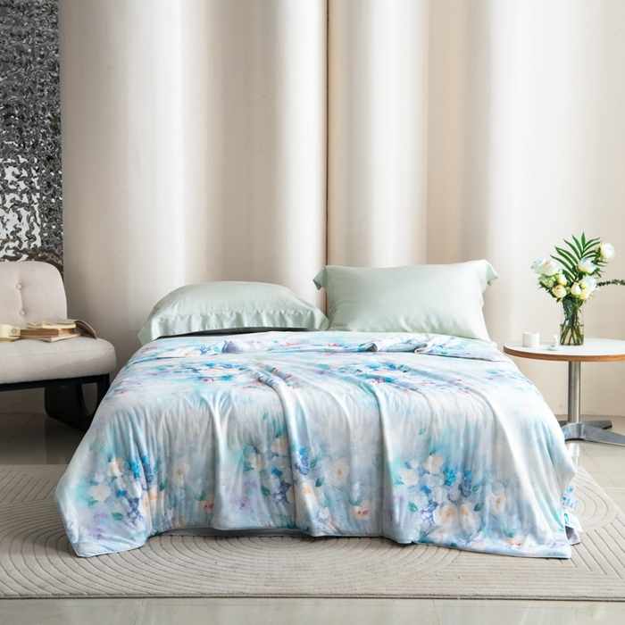 91家纺网 家纺一手货源 找家纺 好老表被业 2025新款亲肤舒适3D印花凉感丝夏被夏凉被空调被 索菲亚