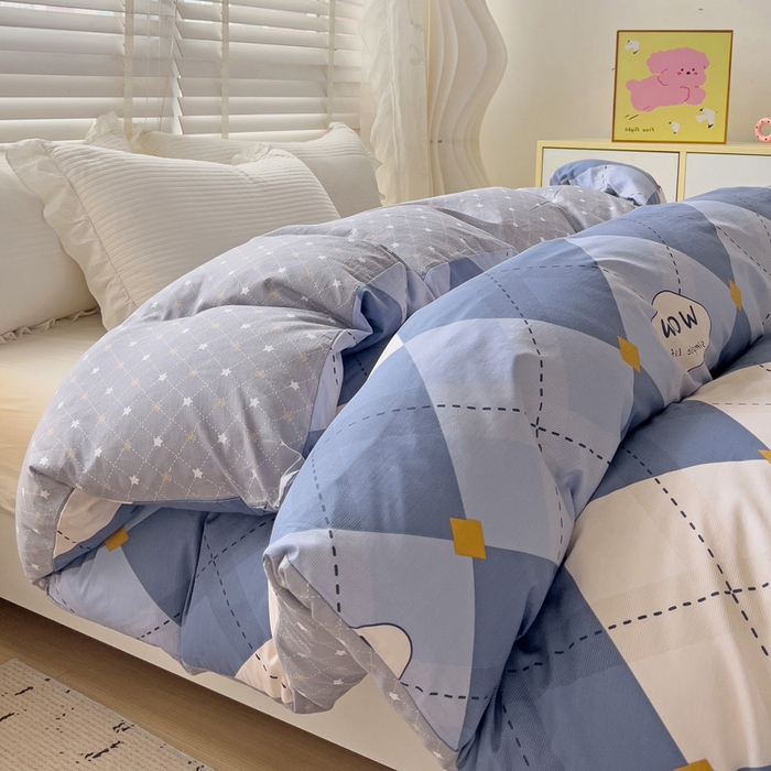 91家纺网 家纺一手货源 找家纺 依庭 2025新款全棉印花花卉款四件套单品系列-单被套 意林