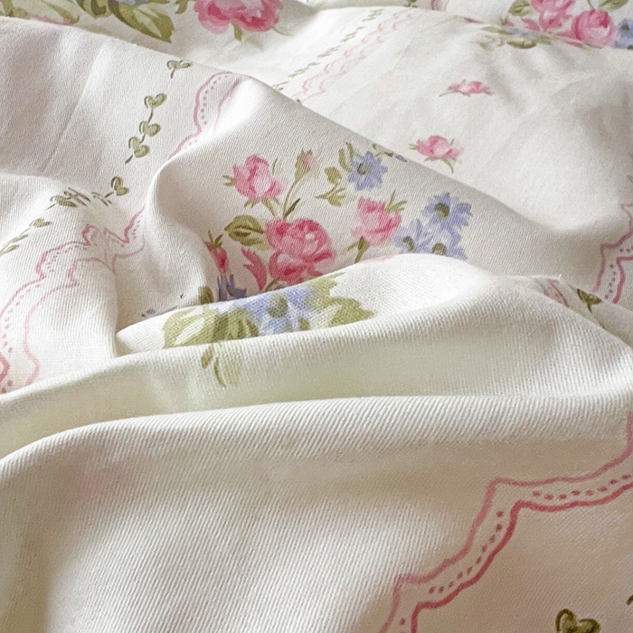 91家纺网 家纺一手货源 找家纺 依庭 2025新款全棉印花花卉款四件套单品系列-单床单 云听若舞