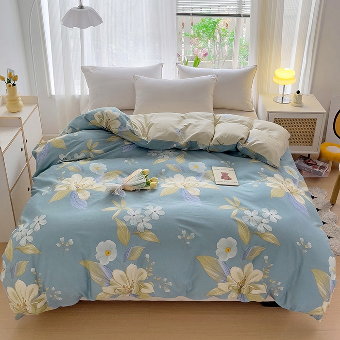 91家纺网 家纺一手货源 找家纺 依庭 2025新款全棉印花花卉款四件套单品系列-单被套 雅韵花香