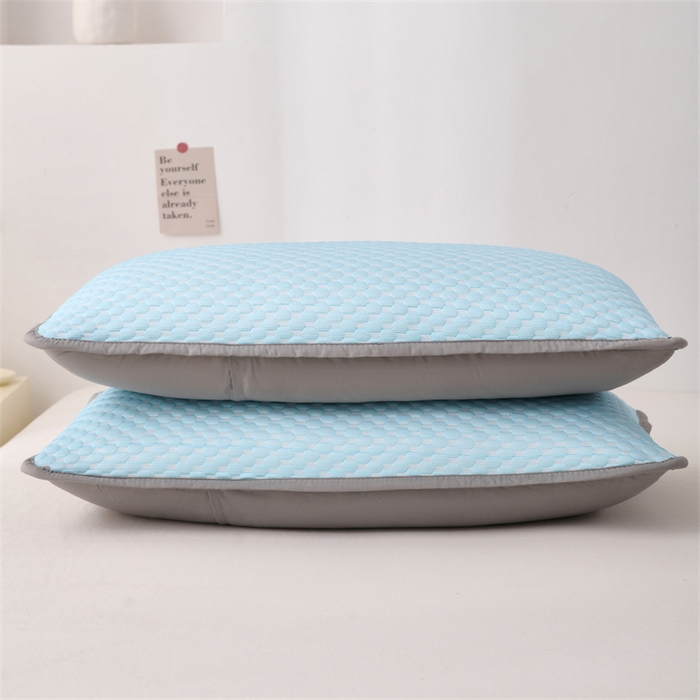 91家纺网 家纺一手货源 找家纺 大熊枕芯 2025新款冰豆豆凉感隔脏枕套 冰豆豆枕套-蓝