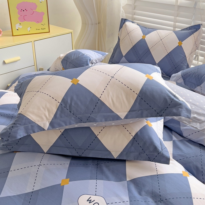 91家纺网 家纺一手货源 找家纺 依庭 2025新款全棉印花花卉款四件套单品系列-单枕套 意林