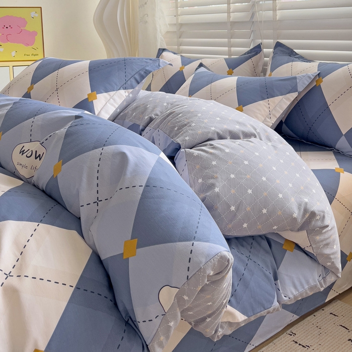 91家纺网 家纺一手货源 找家纺 依庭 2025新款全棉印花花卉款四件套单品系列-单被套 意林