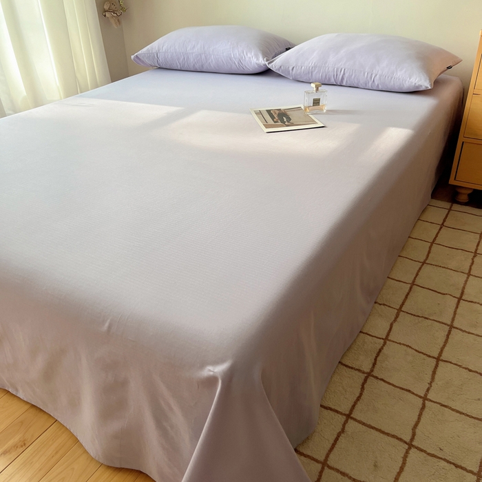 91家纺网 家纺一手货源 找家纺 蜜宿 2025新款A类全棉人字纹床单 床单：梦紫