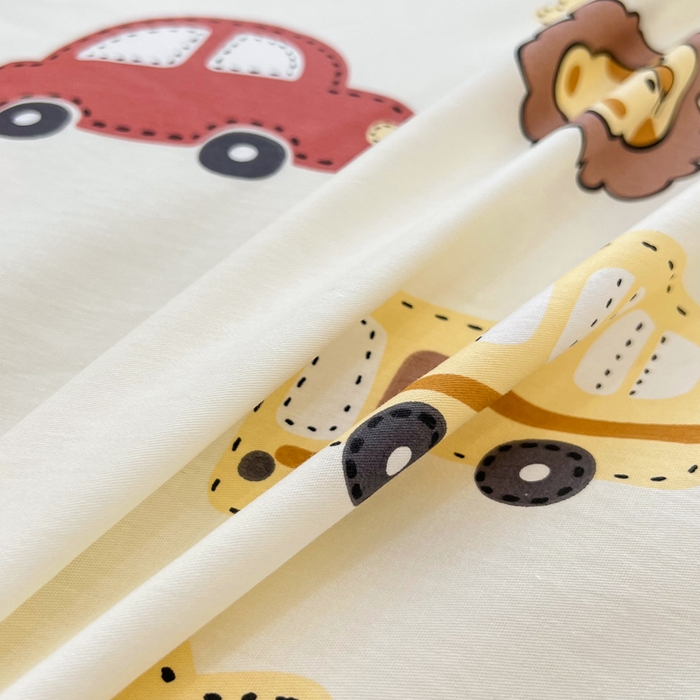 91家纺网 家纺一手货源 找家纺 依庭 2025新款全棉印花花卉款四件套单品系列-单被套 恐龙游记