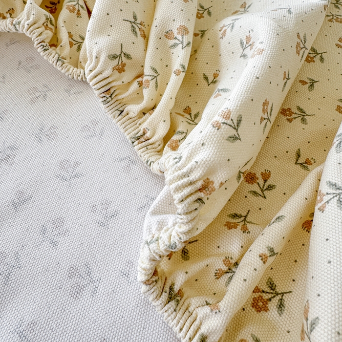 91家纺网 家纺一手货源 找家纺 2025新款老粗布三件套-床笠款 星语