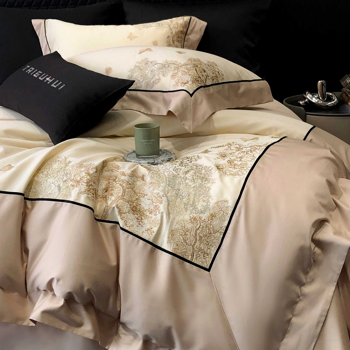 91家纺网 家纺一手货源 找家纺 （总）太古汇家居 2025年长绒棉高定绣花四件套-“春日来信”系列