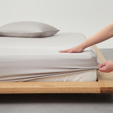 禧缘家纺（原梦想家） 2025新款60天丝简约舒适纯色单品系列-单床笠 都市灰