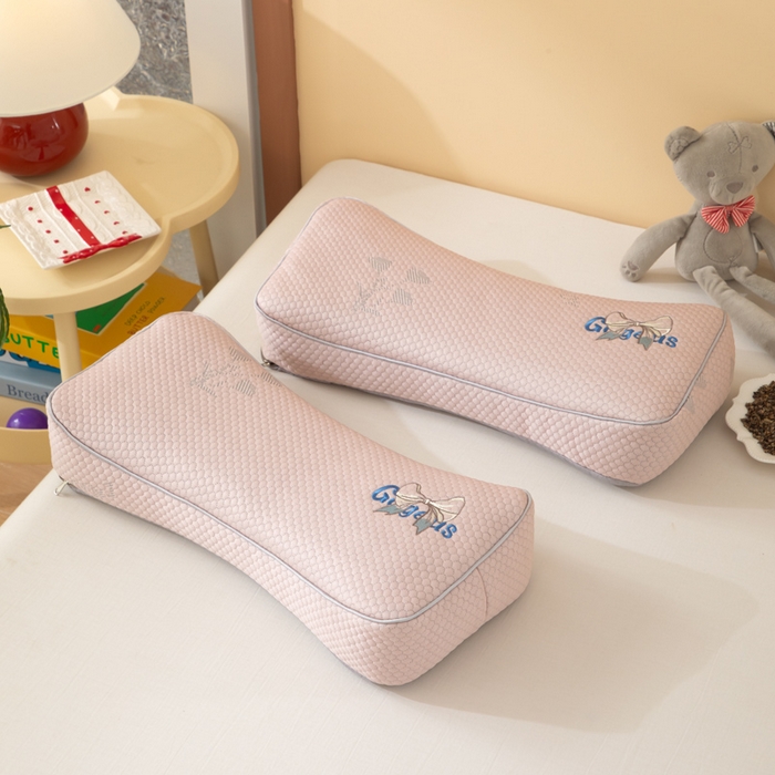 91家纺网 家纺一手货源 找家纺 织布人 2025新款荞麦枕夏季凉感豆豆枕茶叶枕夏凉荞麦枕学生成人家用硬枕 夏凉豆豆护颈椎款-立体蝴蝶粉荞麦枕