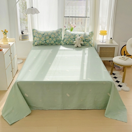 91家纺网 家纺一手货源 找家纺 （总）依庭 2025新款全棉印花花卉款四件套单品系列-单床单