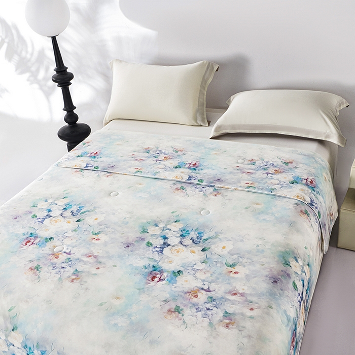 91家纺网 家纺一手货源 找家纺 好老表被业 2025新款亲肤舒适3D印花凉感丝夏被夏凉被空调被 索菲亚