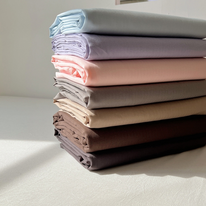 91家纺网 家纺一手货源 找家纺 蜜宿 2025新款A类全棉人字纹床单 组合图