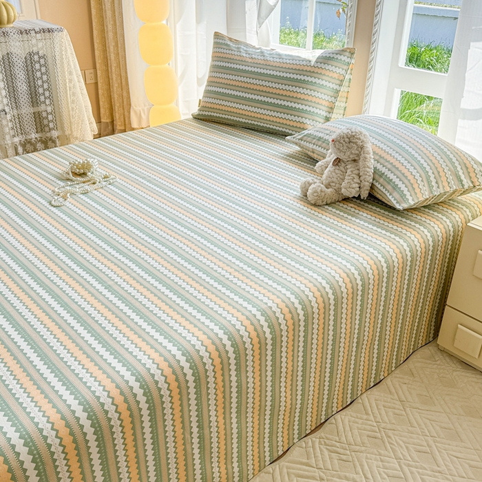 91家纺网 家纺一手货源 找家纺 吉象家纺 2025新款老粗布三件套-床单款 拿坡里