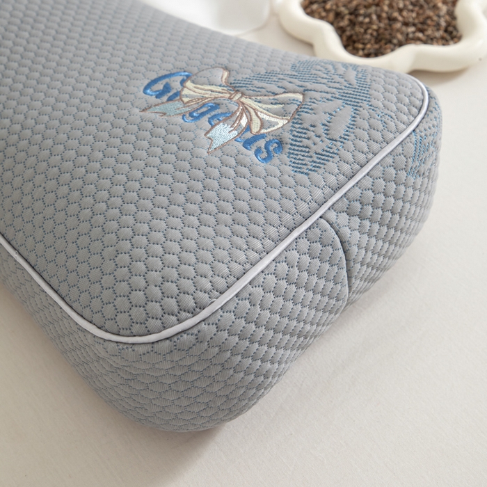 91家纺网 家纺一手货源 找家纺 织布人 2025新款荞麦枕夏季凉感豆豆枕茶叶枕夏凉荞麦枕学生成人家用硬枕 夏凉豆豆护颈椎款-立体蝴蝶灰荞麦枕