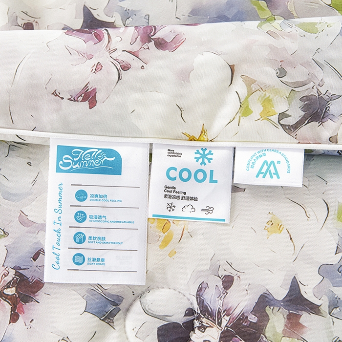 91家纺网 家纺一手货源 找家纺 好老表被业 2025新款亲肤舒适3D印花凉感丝夏被夏凉被空调被 仙境