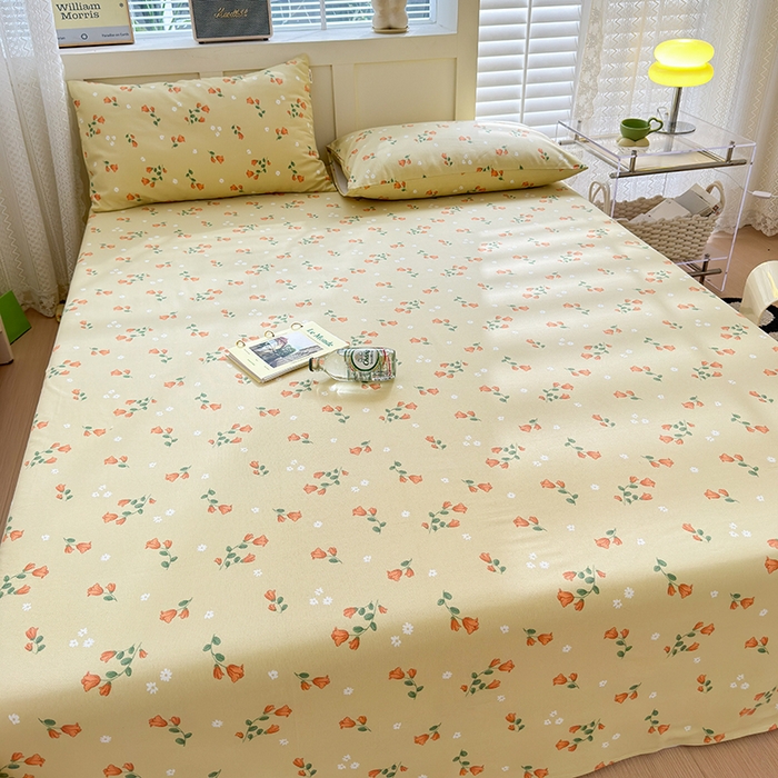 91家纺网 家纺一手货源 找家纺 吉象家纺 2025新款老粗布三件套-床单款 繁花