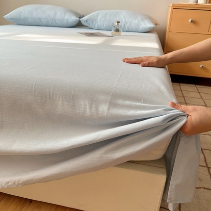 蜜宿 2025新款A类全棉人字纹床单 床单：樱兰