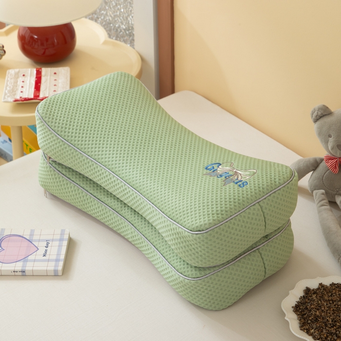 91家纺网 家纺一手货源 找家纺 织布人 2025新款荞麦枕夏季凉感豆豆枕茶叶枕夏凉荞麦枕学生成人家用硬枕 夏凉豆豆护颈椎款-立体蝴蝶绿荞麦枕