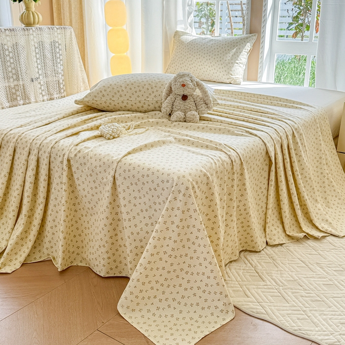 91家纺网 家纺一手货源 找家纺 吉象家纺 2025新款老粗布三件套-床单款 星语