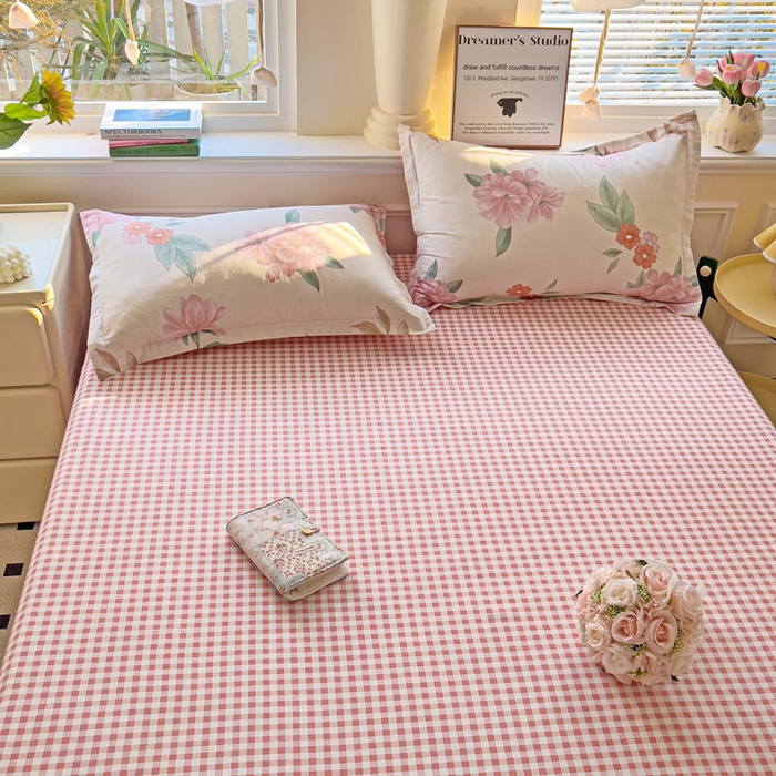 91家纺网 家纺一手货源 找家纺 依庭 2025新款全棉印花花卉款四件套单品系列-单床单 抒情花季