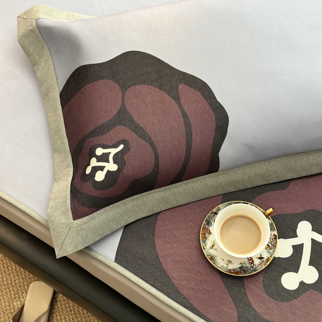 91家纺网 家纺一手货源 找家纺 JUICY 橘滋家纺 2025新款夏日高端轻奢数码冰丝奢简高级凉席床笠 阿勒泰