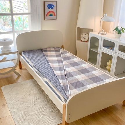 凌云家纺 2025新款A类全棉水洗棉床垫套 咖大格