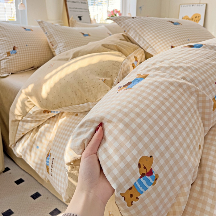 91家纺网 家纺一手货源 找家纺 （总）依庭 2025新款全棉印花花卉款四件套单品系列-单被套