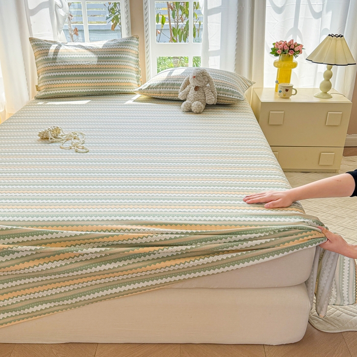 91家纺网 家纺一手货源 找家纺 吉象家纺 2025新款老粗布三件套-床单款 拿坡里