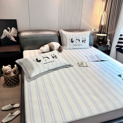 JUICY 橘滋家纺 2025新款夏日高端轻奢数码冰丝奢简高级凉席床笠 憨憨团子