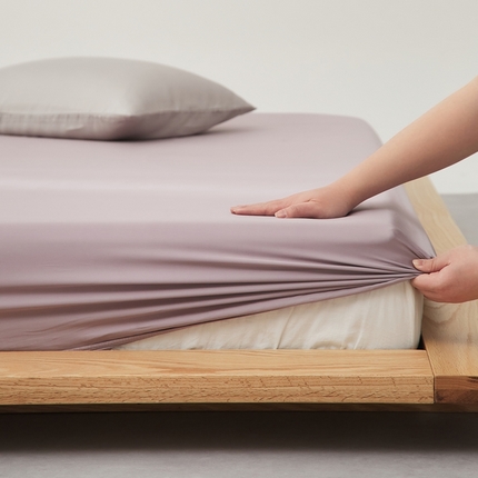 禧缘家纺（原梦想家） 2025新款60天丝简约舒适纯色单品系列-单床笠 悠悠紫