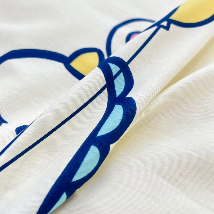 91家纺网 家纺一手货源 找家纺 依庭 2025新款全棉印花花卉款四件套单品系列-单被套 蜡笔恐龙