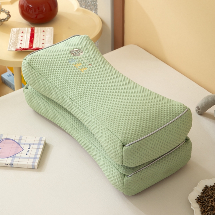 91家纺网 家纺一手货源 找家纺 织布人 2025新款荞麦枕夏季凉感豆豆枕茶叶枕夏凉荞麦枕学生成人家用硬枕 凉豆豆款-四面绿色茶香枕