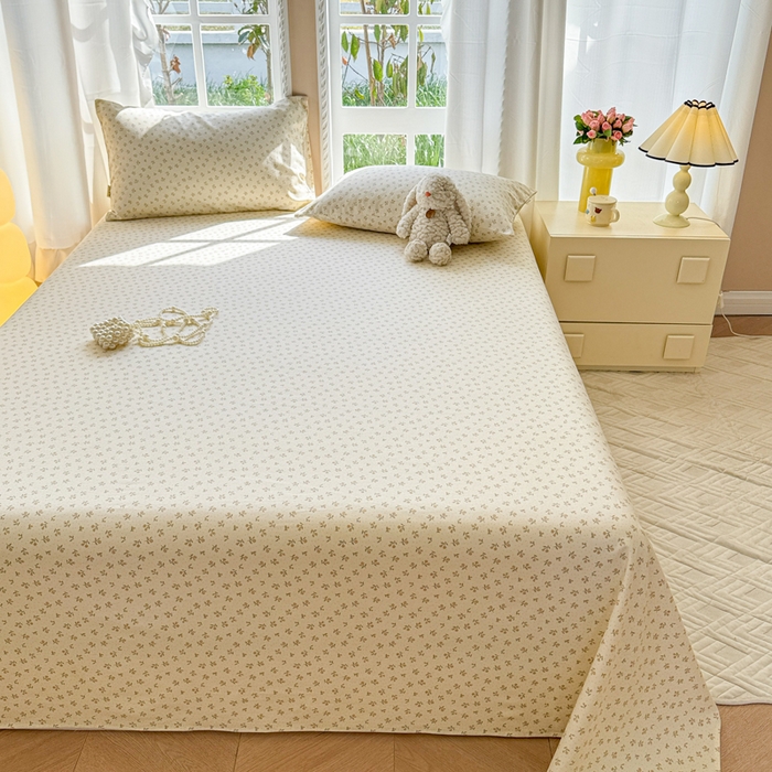 91家纺网 家纺一手货源 找家纺 吉象家纺 2025新款老粗布三件套-床单款 星语