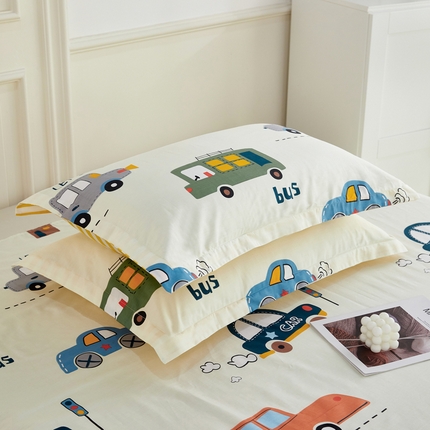 91家纺网 家纺一手货源 找家纺 （总）依庭 2025新款全棉印花花卉款四件套单品系列-单枕套