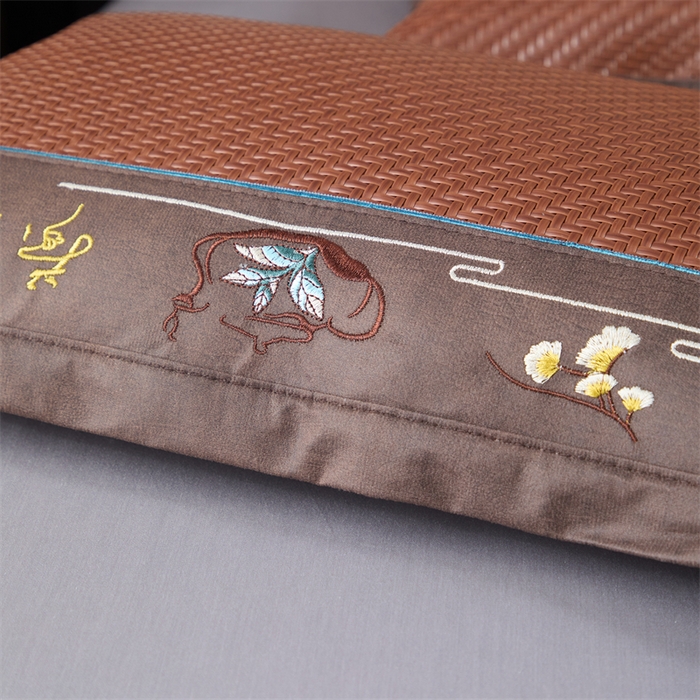 91家纺网 家纺一手货源 找家纺 织布人 2025新款荞麦枕夏季凉感科技布PE藤枕夏凉枕头成人家用防出汗枕头 夏凉科技布PE藤枕-咖色【茶香枕】 