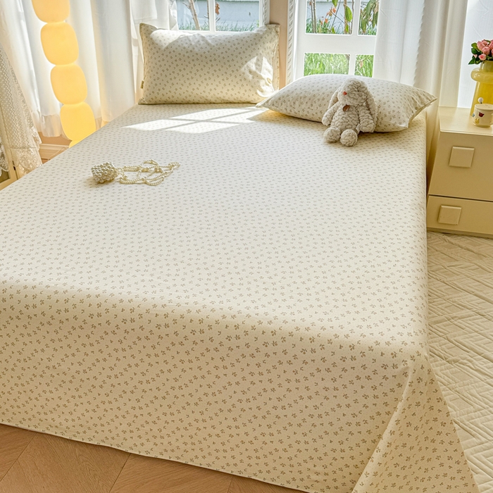 91家纺网 家纺一手货源 找家纺 吉象家纺 2025新款老粗布三件套-床单款 星语